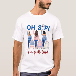 T-shirt DH Oh Sip C'est une chemise de voyage pour filles,