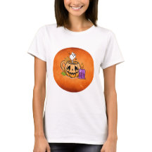 T-shirt d'Halloween avec motif de citrouille