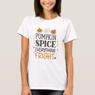 T-shirt d'Halloween citrouille épice Tout est effr