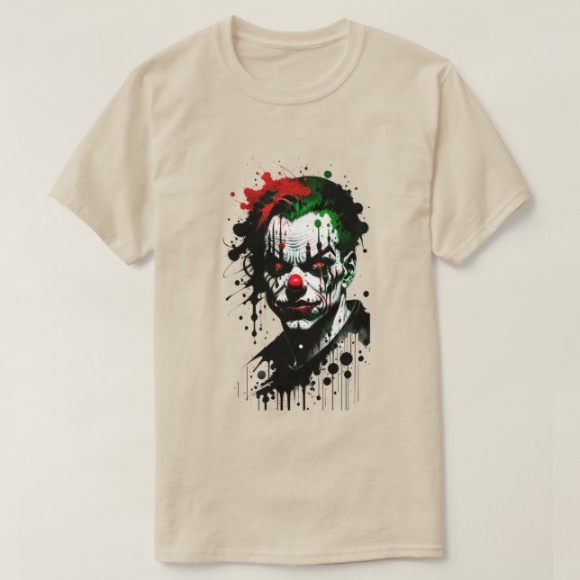 T-shirt d'Halloween clown effrayant (Design devant)