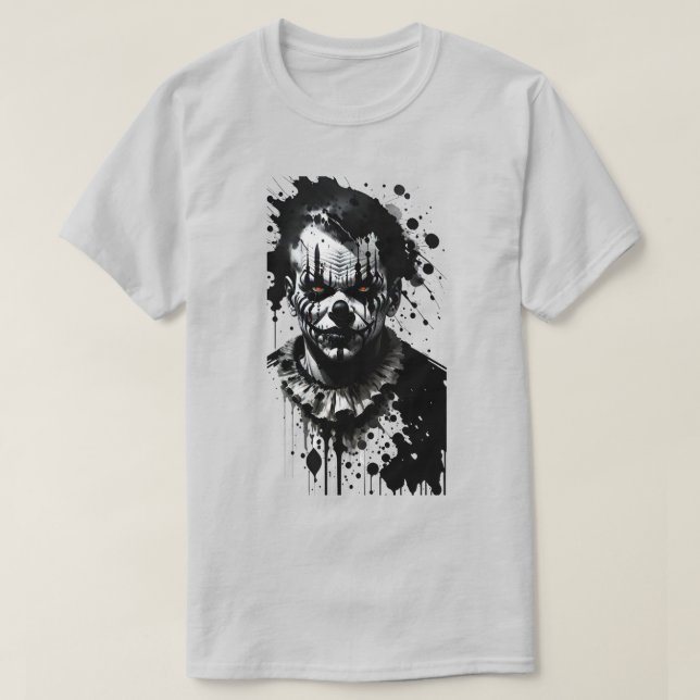 T-shirt d'Halloween clown effrayant (Design devant)