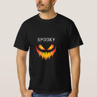 T-shirt d'Halloween noir et rouge