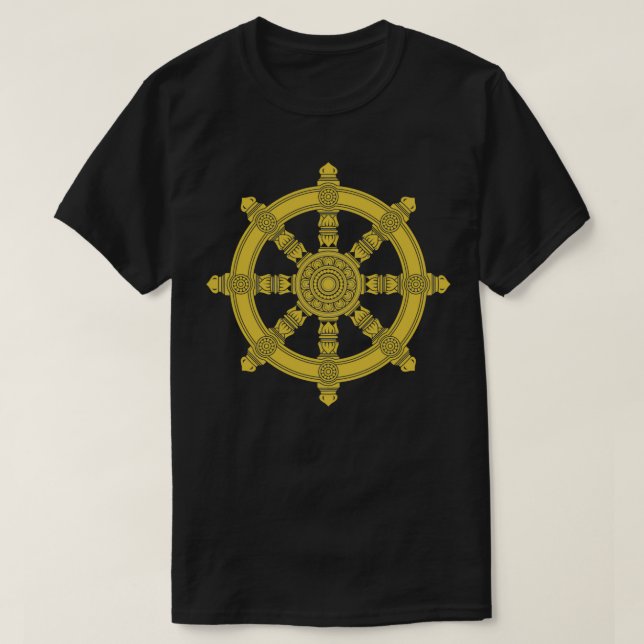 T-shirt Dharma Roue Bouddha Dhamma Chakra Bouddhisme Medit (Design devant)
