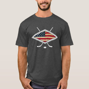 T-shirt d'hockey des Etats-Unis avec la copie de