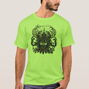 T-shirt d'homme vert de solstice d'hiver (blanc)