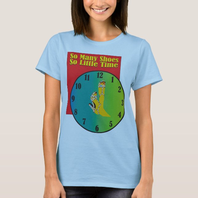 T-shirt d'horloge de chaussure de mode (Devant)