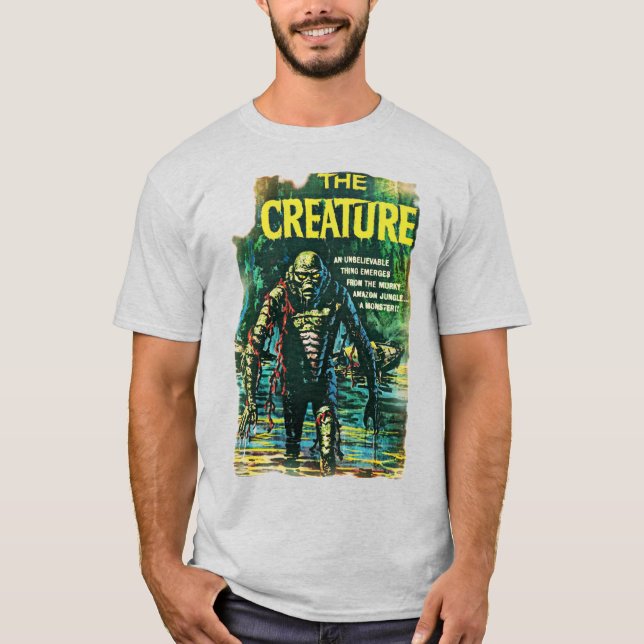 T-shirt d'horreur rétro "LA CRÉATURE" (Devant)