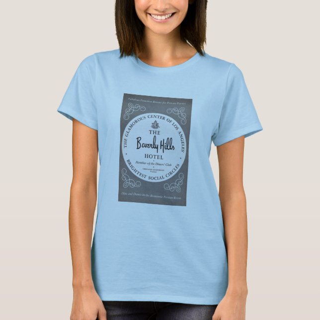 T-shirt d'hôtel de Beverly Hills HOLLYWOOD 1953 (Devant)