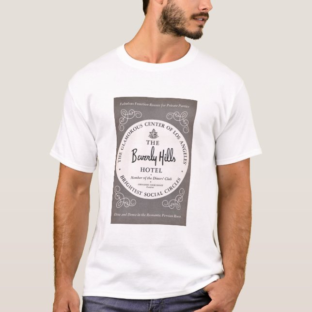 T-shirt d'hôtel de Beverly Hills HOLLYWOOD 1953 (Devant)