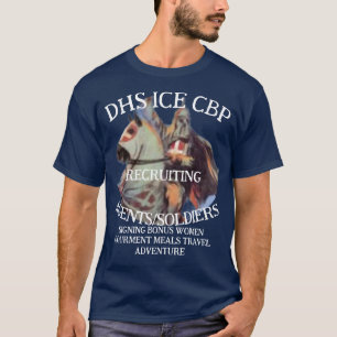 T-shirt DHS CBP Femme Mari Oncle Hommes Femmes Noir BL