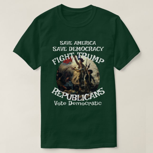 T-shirt DHS FBI CBP Américain Élection Vote Drapeau (Design devant)