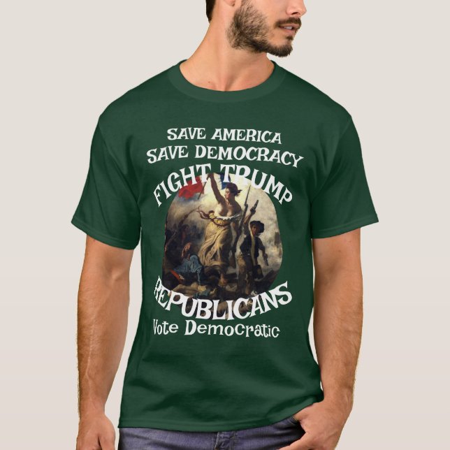 T-shirt DHS FBI CBP ÉTATS-UNIS AMÉRIQUE DRApeau PATRIOTIQU (Devant)