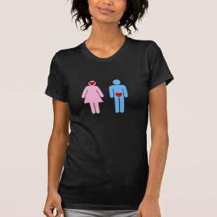 T-shirt d'humour d'amour de femme d'homme