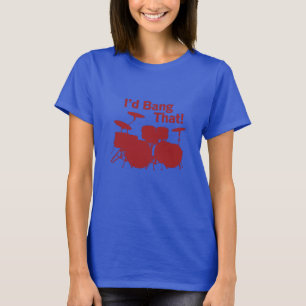 T-shirt d'humour de fille de batteur