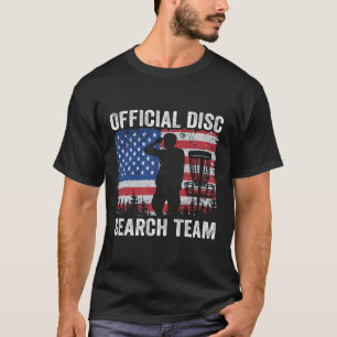 T-shirt Di Frisbee Drapeau Américain Équipe de Recherche d