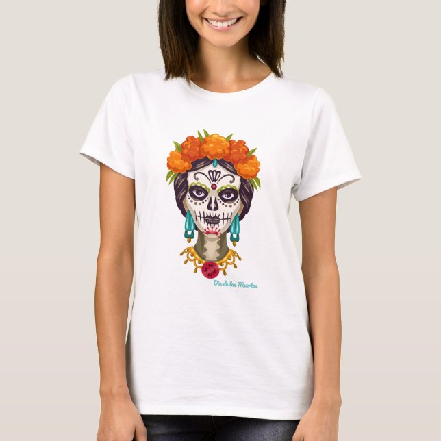 T-shirt Dia de Los Muertos Catrina (Devant)