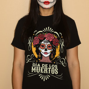 T-shirt Día de los Muertos Catrina con Rosas