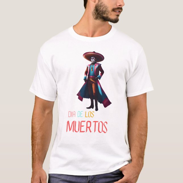 T-shirt Dia de los Muertos Charro (Devant)