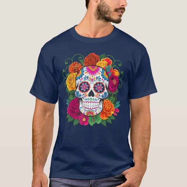 T-shirt Dia De Los Muertos Costume Day of The Dead Sugar S (Devant)