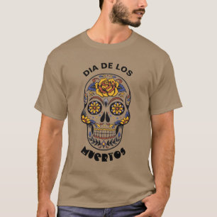 T-shirt Dia de los Muertos Crâne coloré