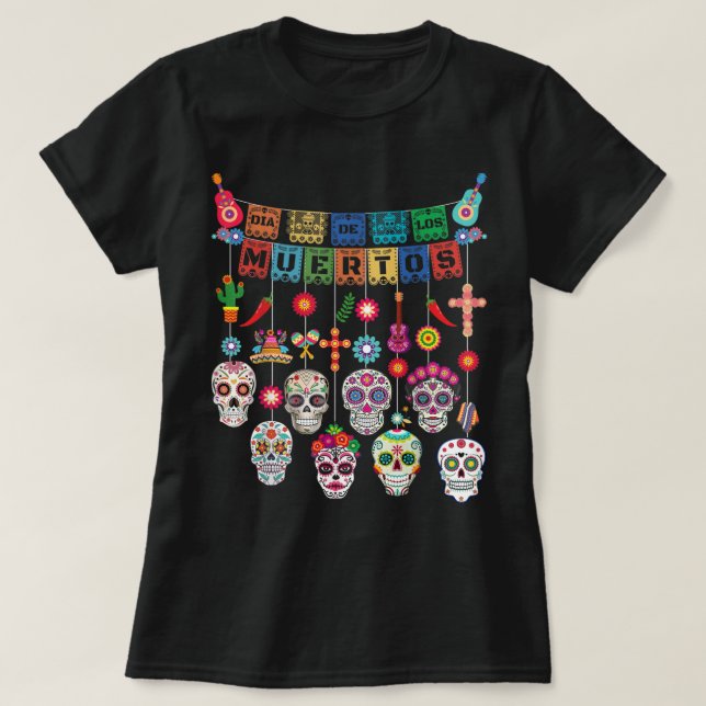 T-shirt Dia De Los Muertos Funny Day of the dead Hanging s (Design devant)