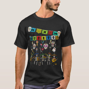 T-shirt Dia De los Muertos Jour du crâne fou mort Dan