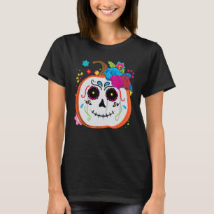T-shirt Dia De Los Muertos Journée Citrouille des enfants