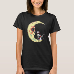 T-shirt Dia De Los Muertos Lune Sugar Skeleton Cat X Ray