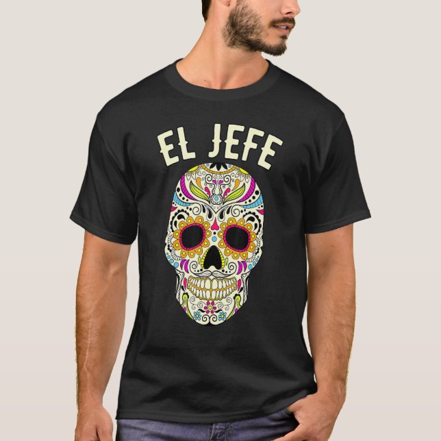 T-shirt Dia De Los Muertos Mexicain Boss Crâne à sucre (Devant)