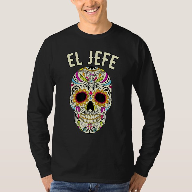 T-shirt Dia De Los Muertos Mexicain Boss Crâne à sucre (Devant)
