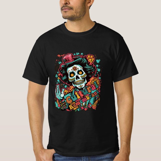 T-shirt Dia De Los Muertos, Souvenir Culturel (Devant)