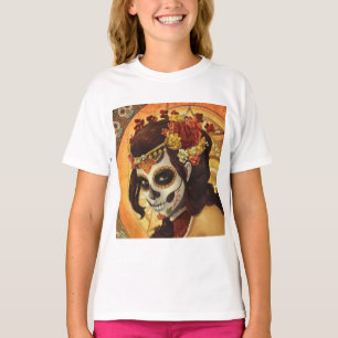 T-shirt Dia De Los Muertos Throw Pillow