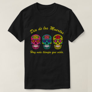 T-shirt Día de los Muertos trois sucrent des crânes