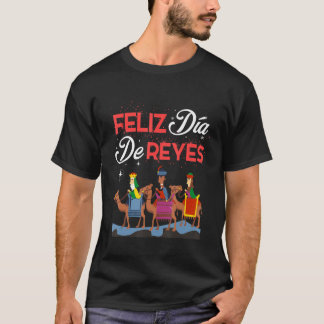 T-shirt Dia De Reyes Joyeux Jour de l'Epiphanie Trois Rois