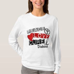 T-SHIRT DIABÈTE DE TRAITEMENT D'AMOUR DE PAIX