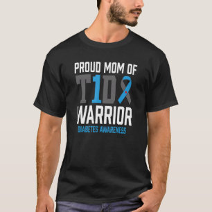 T-shirt Diabète de type 1 Sensibilisation T1D Maman Guerri
