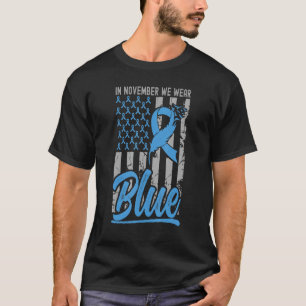 T-shirt Diabète humoristique Guerrier diabétique Bleu Ruba