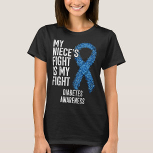 T-shirt Diabète Juvénile Le Combat De Ma Nièce Est Mon Com