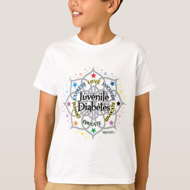 T-shirt Diabète juvénile Lotus (Devant)