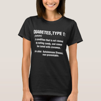 T-shirt Diabète Type 1 T1d Diabétique Drôle