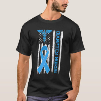 T-shirt Diabetes Awareness American Flag Diabetes Nurse