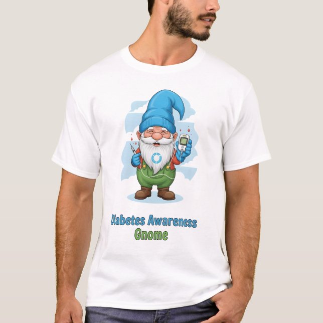 T-shirt Diabetes Awareness Gnome PNG | Cute Diabetes  (Devant)