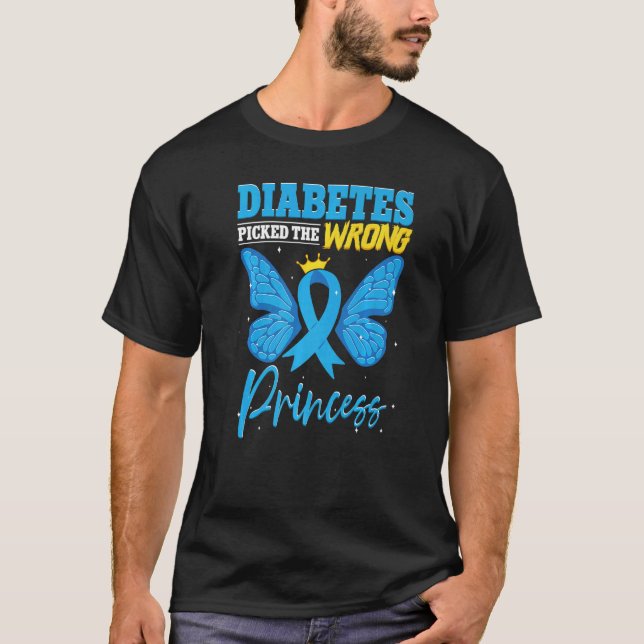 T-shirt Diabetes Picked The Wrong Princess  T1D Diabetes A (Devant)