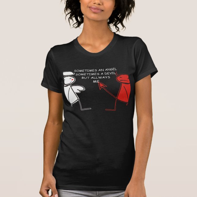 T-shirt diable/ange (Devant)