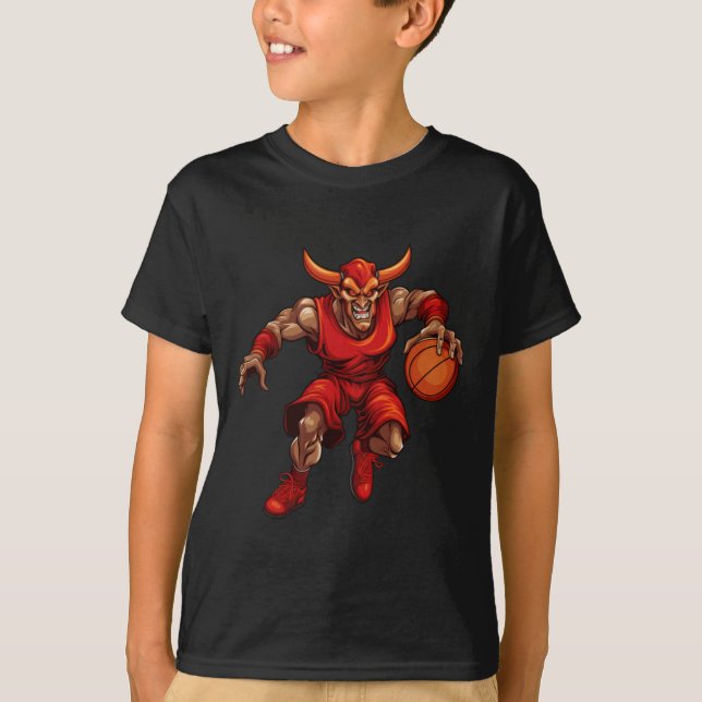 T-shirt Diable de basket-ball (Devant)