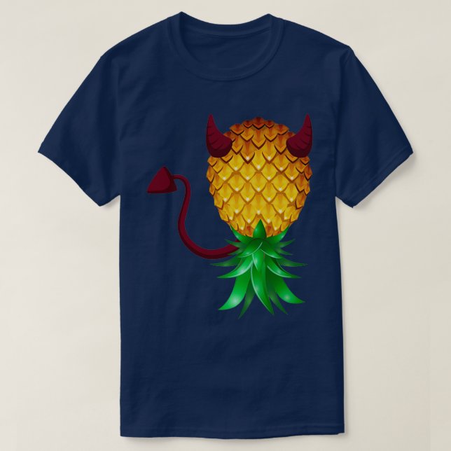 T-shirt Diable Swinger à l'envers de l'ananas (Design devant)