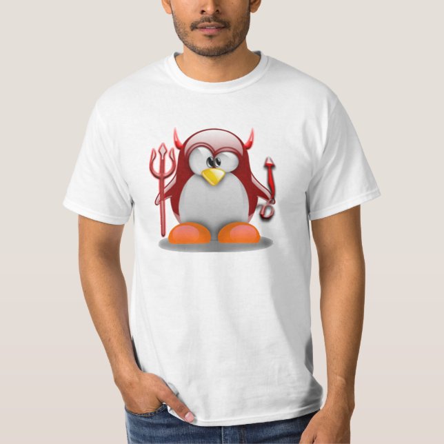 T-shirt Diable Tux (Linux Tux) (Devant)