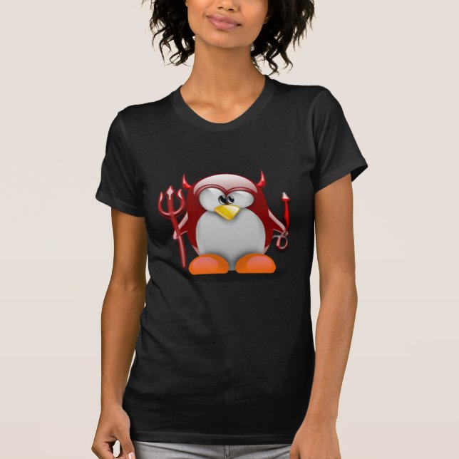 T-shirt Diable Tux (Linux Tux) (Devant)