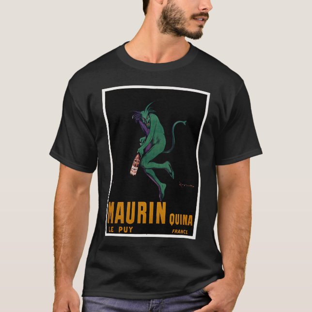T-shirt Diable vert de Maurin Quina par Cappiello (Devant)