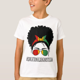 T-shirt Diagnostic éducatif Messing Bun Noir Histoire